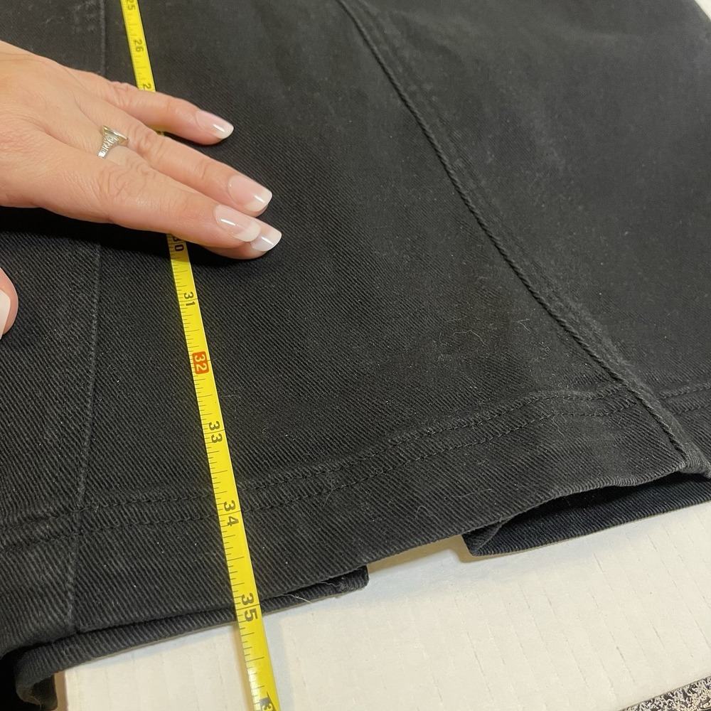 Lauren Ralph Lauren Vintage Black Midi Long Denim Skirt Women's Sz 8 - Picture 16 of 16